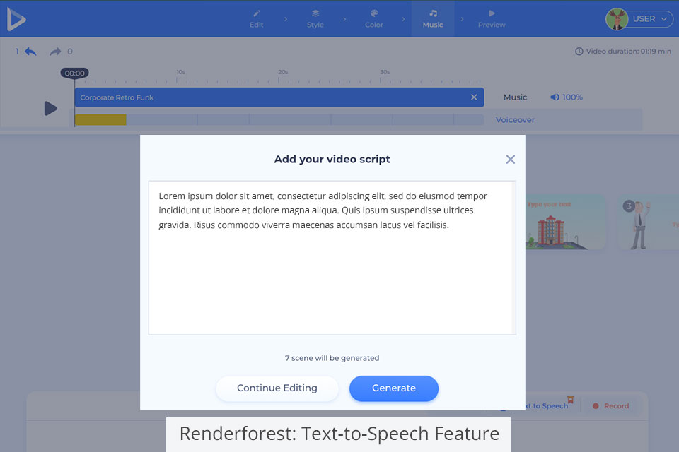 renderforesttext إلى ميزة الكلام