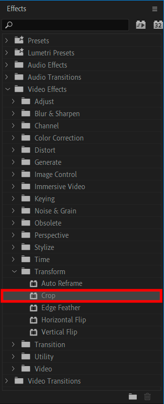 adobe premiere transition effect resizes clip