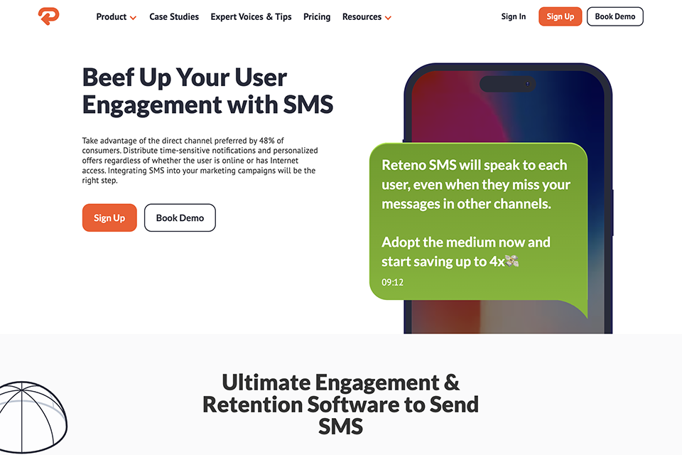 reteno bulk text message service
