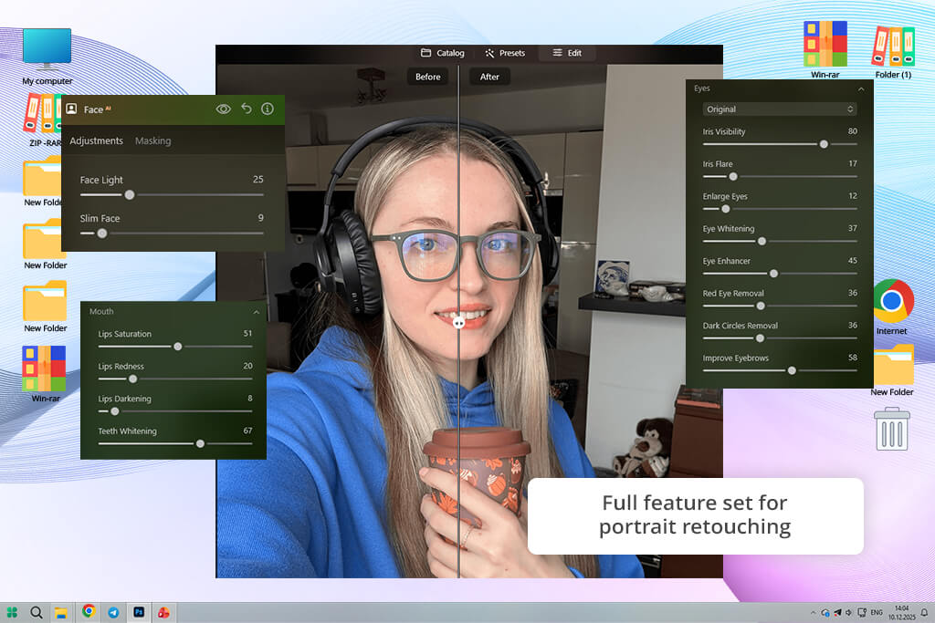 luminar neo retouching features