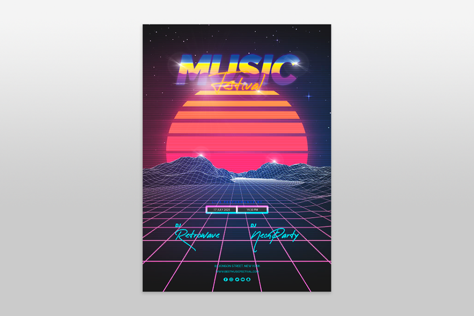 retro futurism poster ideas