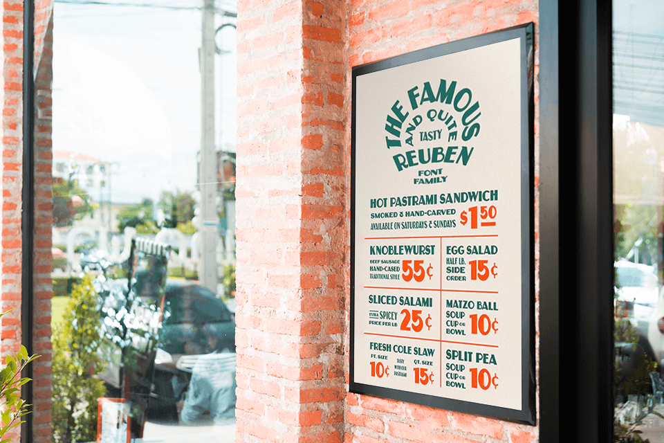 reuben vintage typography