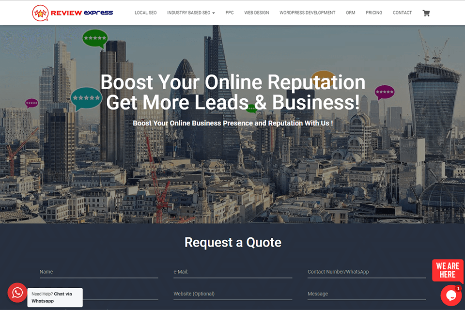 reviewexpress digital marketing agency interface