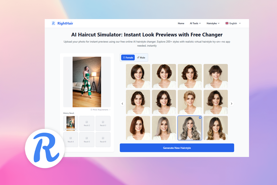 righthair ai hairstyle generator