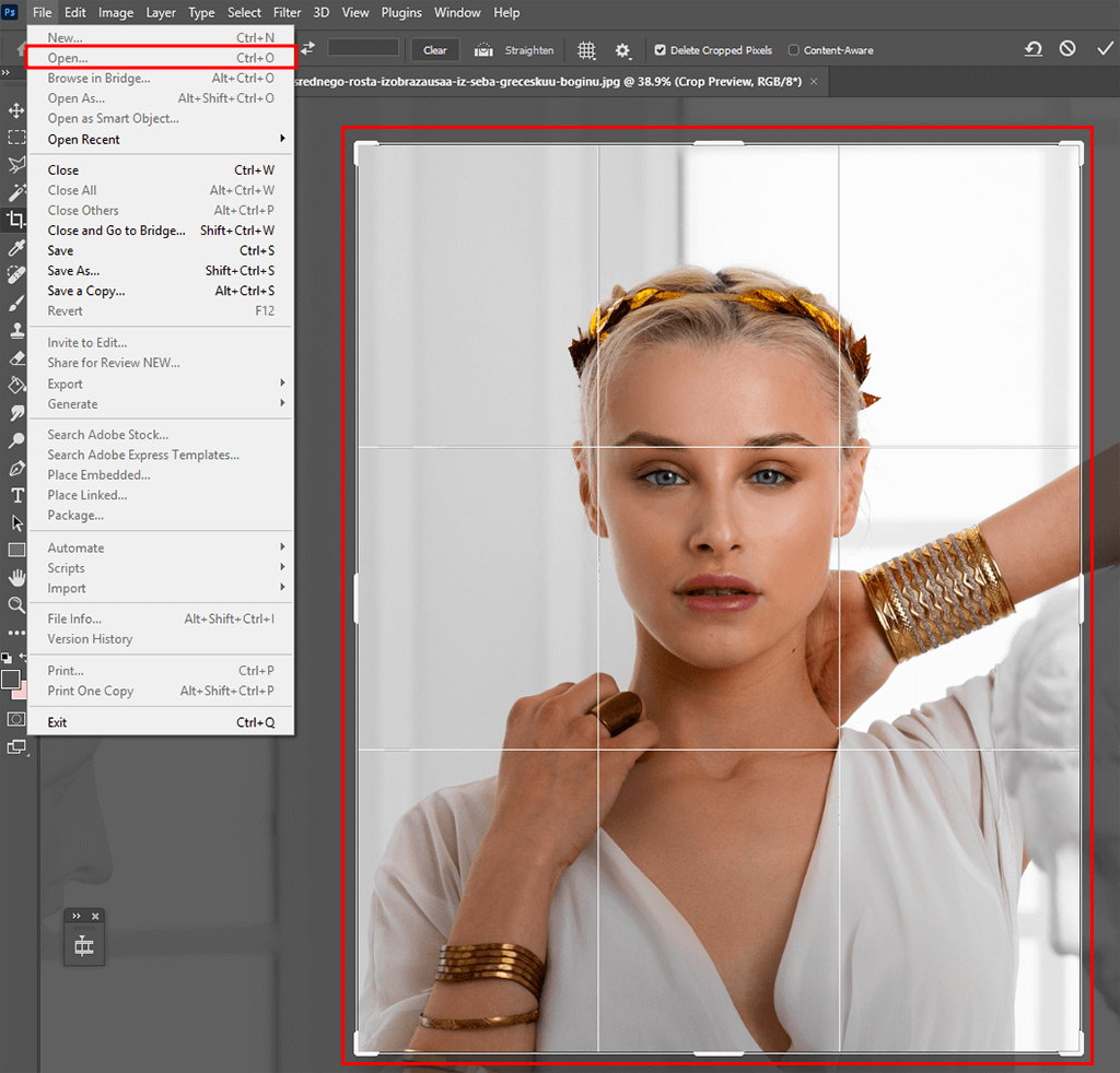 ripped paper effect photoshop crop tool