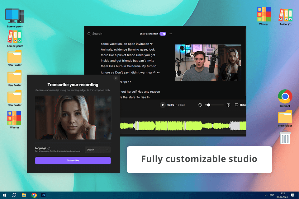 riverside program to record webcam interface