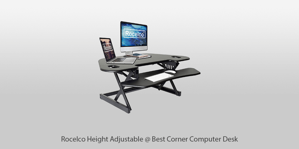 corner computer desk riser