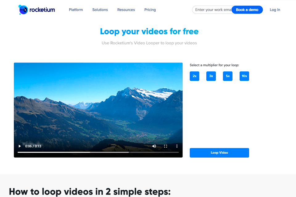 rocketium video looper software interface