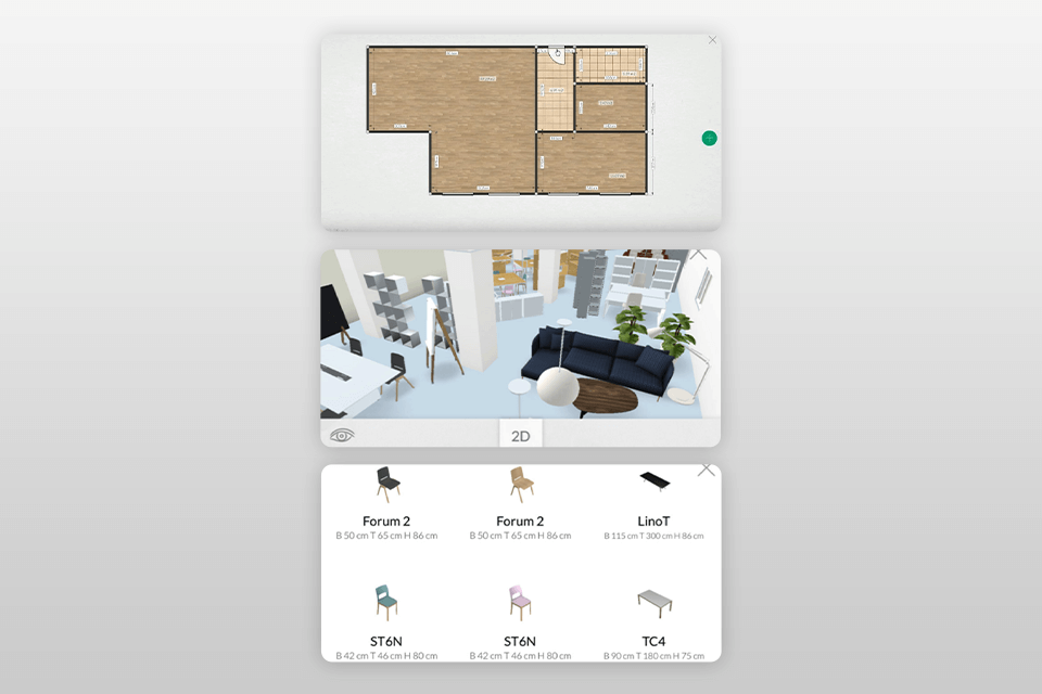 roomle floor plan app interface