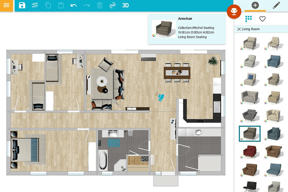 Roomsketcher Restaurants Design Software Interface 