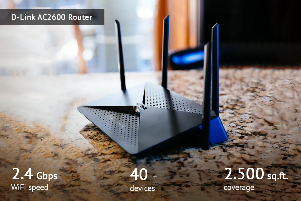 router for 4k streaming d-link ac2600