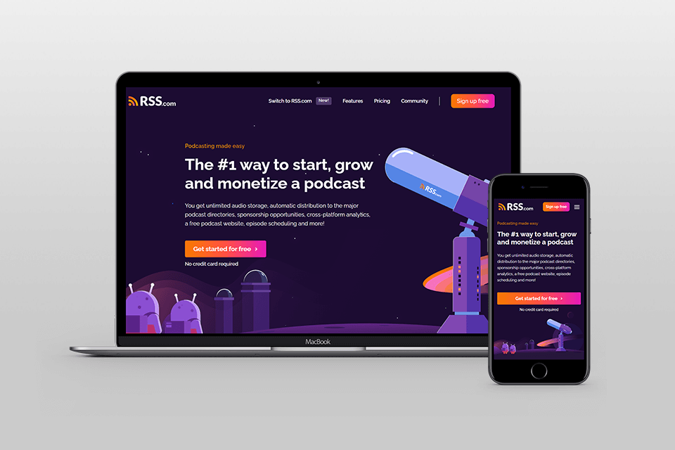 rss podcast solution interface
