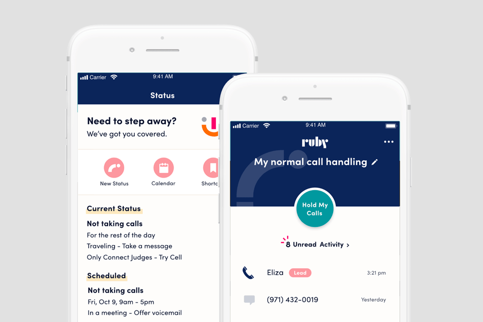 ruby answering service interface