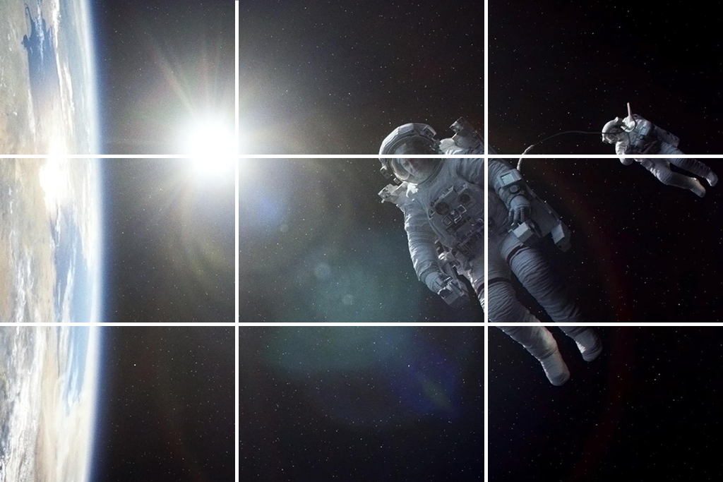rule of thirds in movie example gravity