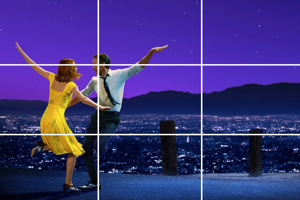 rule of thirds in movie example la la land