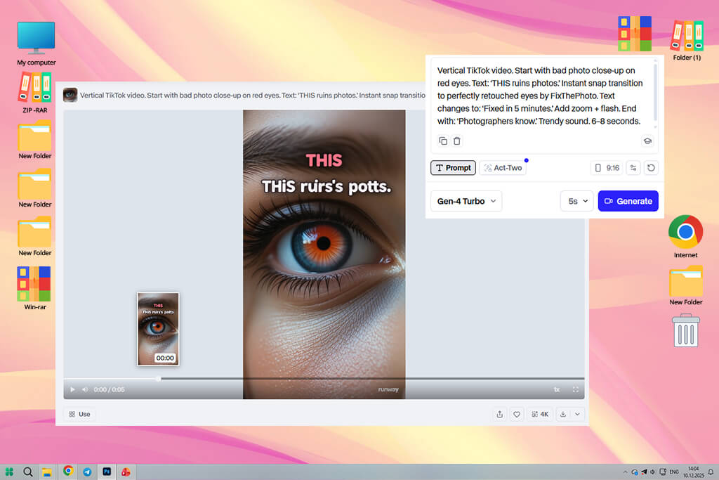 runway ml ai tiktok videogenerator