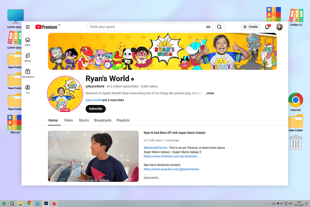 ryan kaji youtube channel