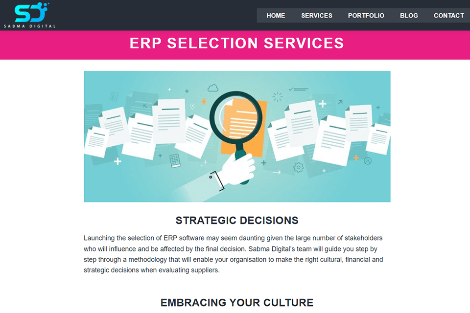 sabma digital enterprise software consulting