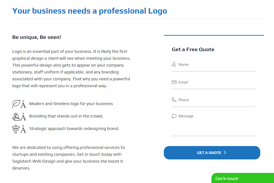 saglotech logo branding