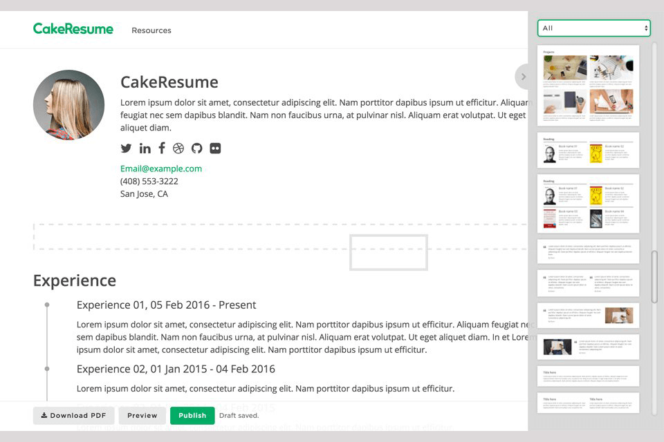 cakeresume best resume writing software