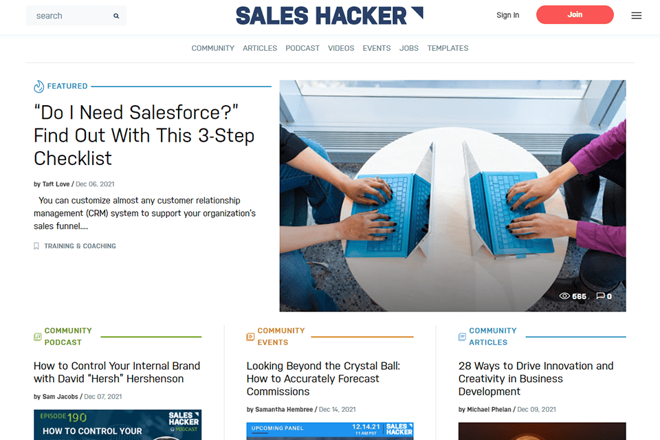 sales hacker website