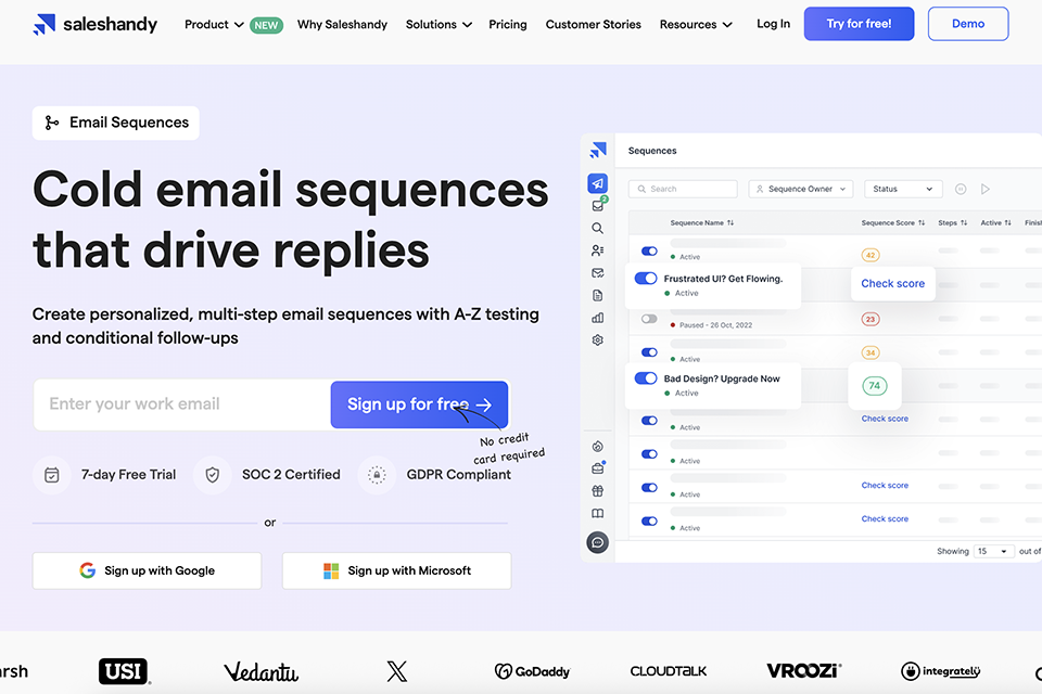 saleshandy cold email software
