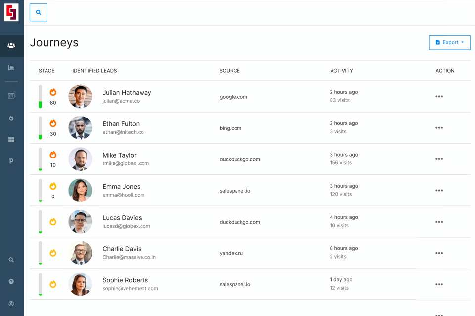 salespanel interface