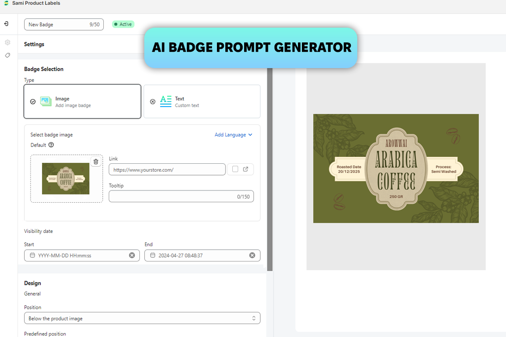 samita ai label generator