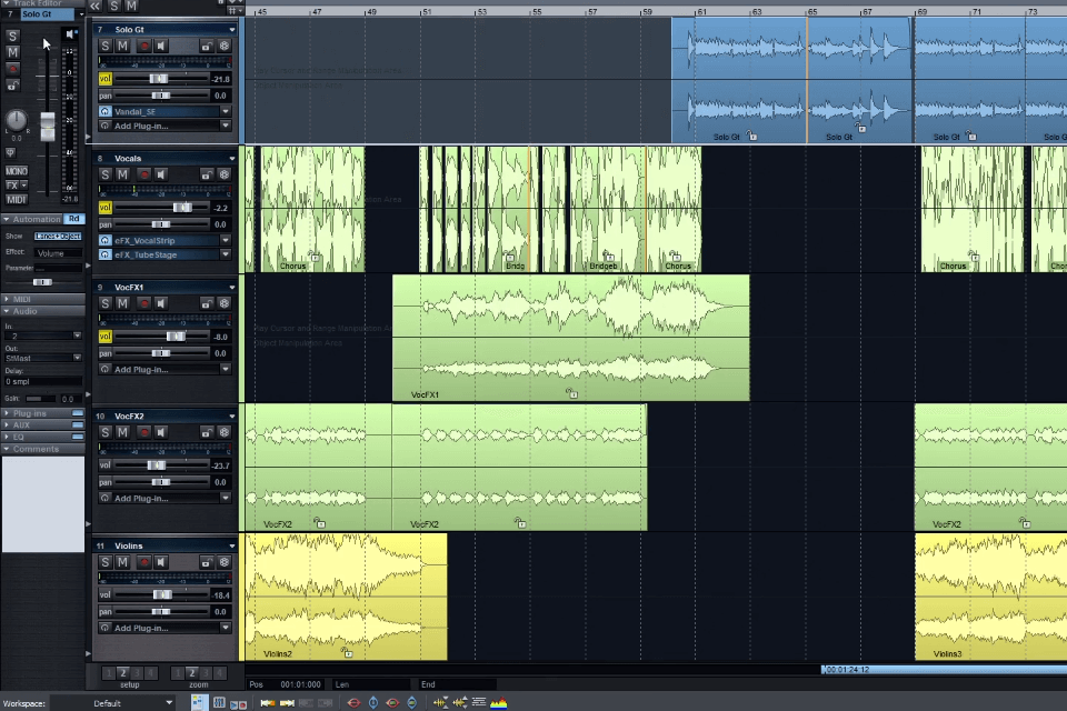 samplitude pro x5 hip hop production software interface