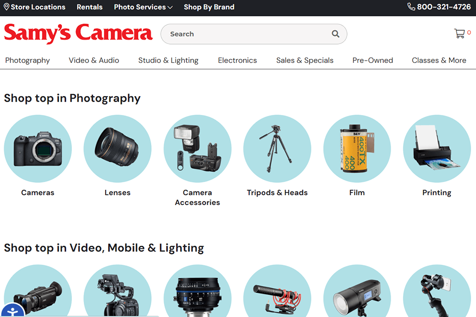 Browse all types of Camera Support in our Online webshop.