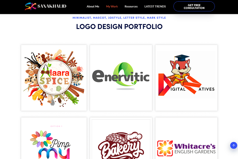 sana khalid logo design