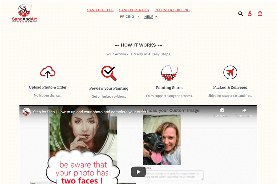 sand paintings from photos sandandart interface