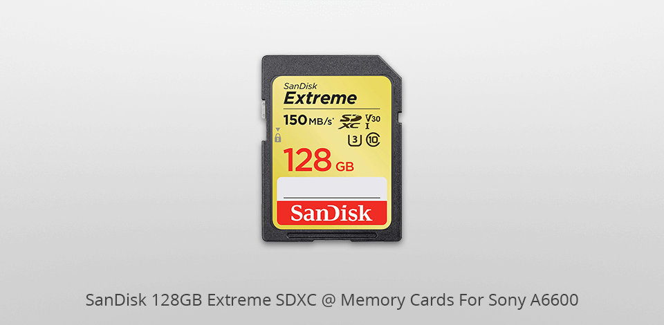 sandisk 128gb extreme sdxc memory card for sony a6600