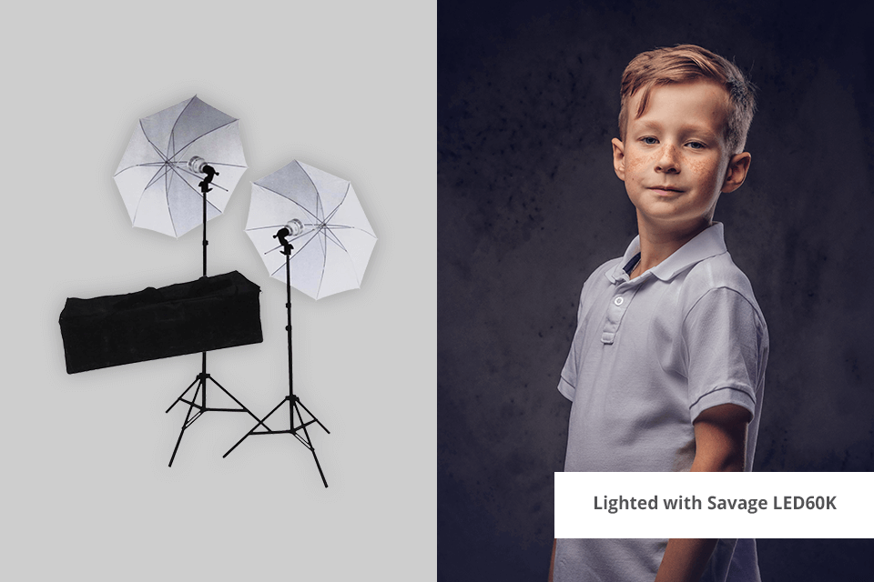 savage led60k studio lighting kit