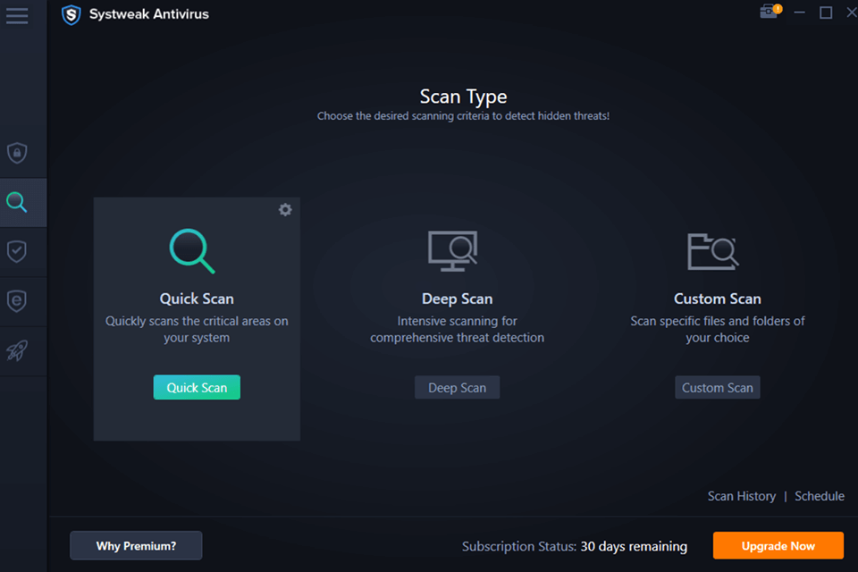 scan modes systweak antivirus review