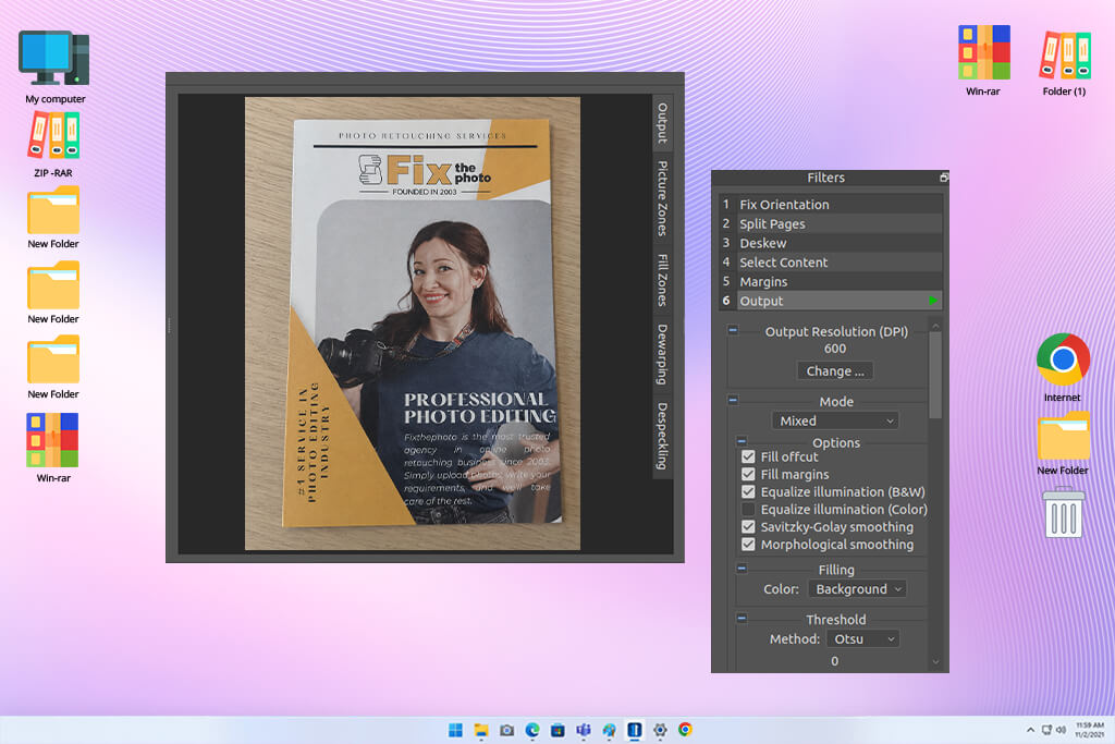 scantailor advanced scanned pdf enhancer