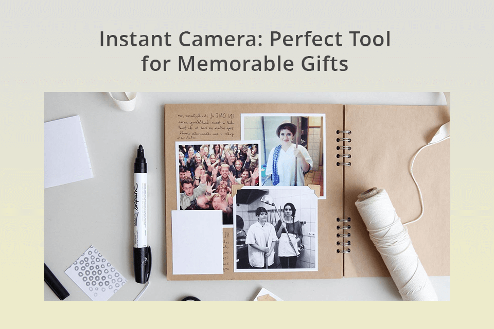 scrapbook with best instant camera photos