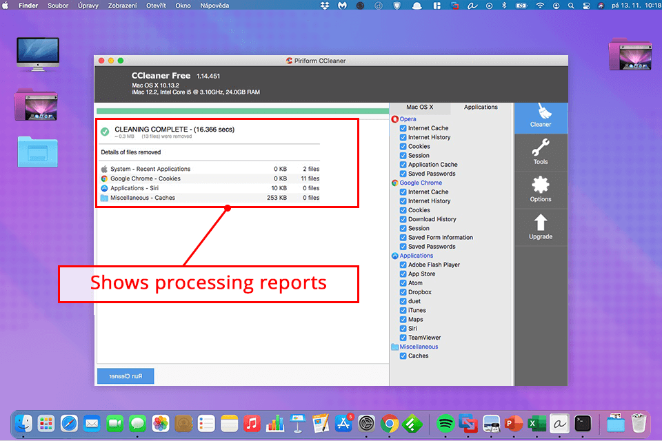 ccleaner for mac screen
