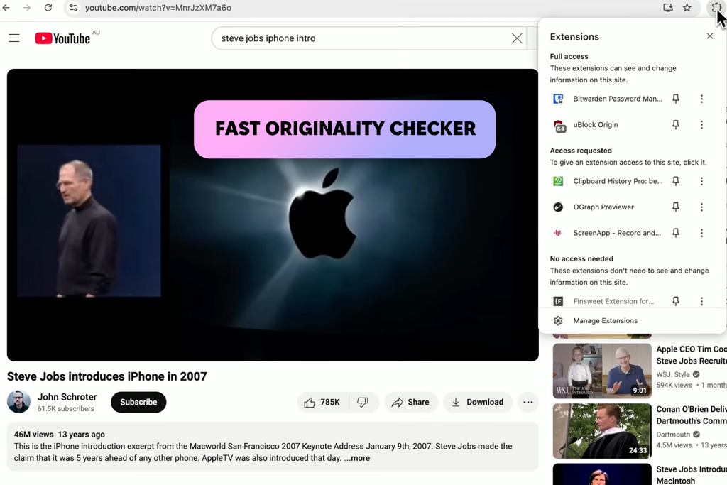 screenapp video originality checker