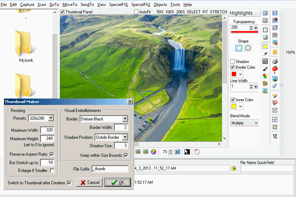 screenshot captor download interface