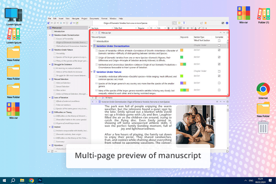 scrivener book design software