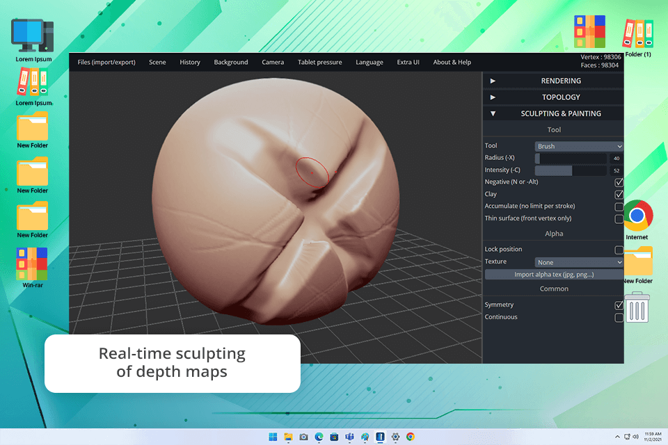 sculptgl 2d to 3d image converter