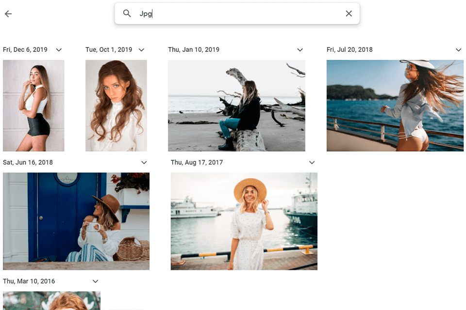 google photos tips search by file type