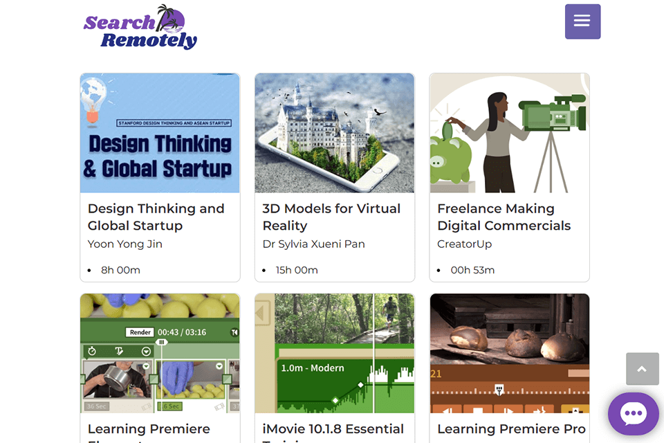 search remotely courses