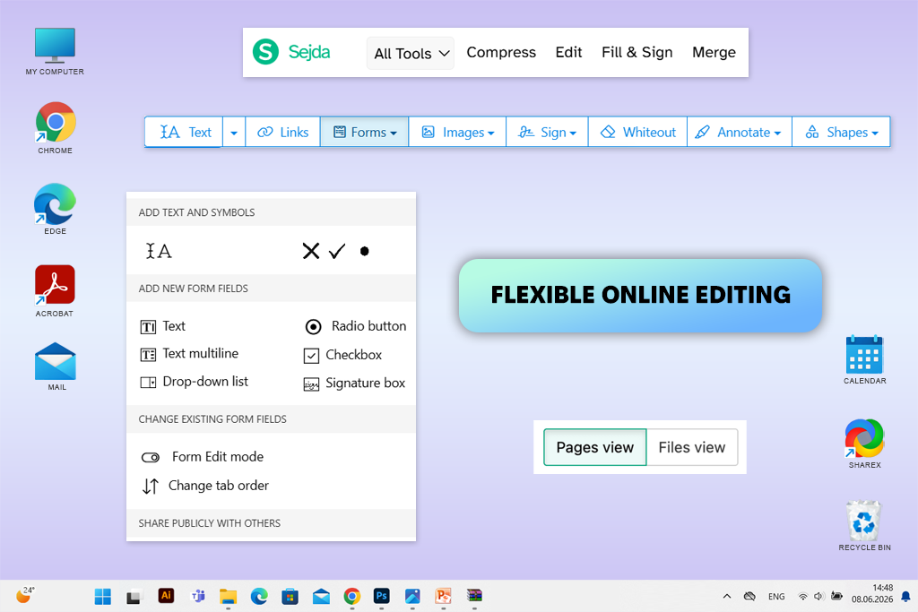 sejda pdf tool like smallpdf