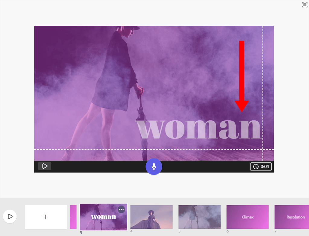 select and use custom setting to text to create video in adobe cc express