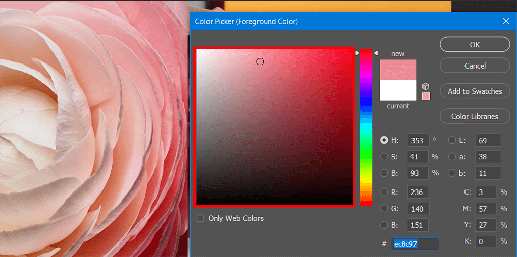 select color to match a color in photoshop