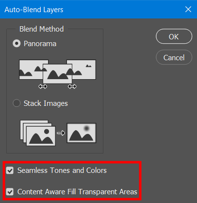 select seamless tones and colors to blend layers in photoshop