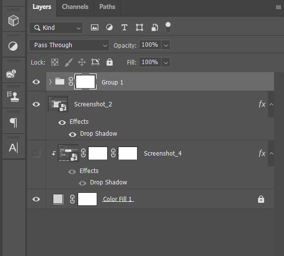 select the layer or group to mask in photoshop
