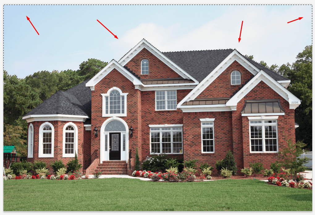 select the sky to turn day into night in photoshop